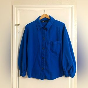 XL Cobalt Blue Cropped Jacket